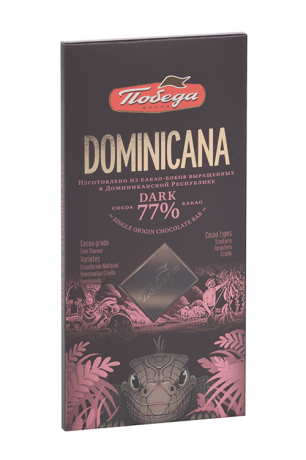 Шоколад Этнос Доминикана горький, 77% какао, 90 г, 1 шт.
